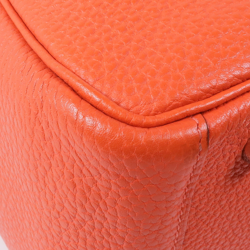 HERMES Clemence皮革Lindy 30銀扣手挽肩背兩用袋Rouge Pivoine-8
