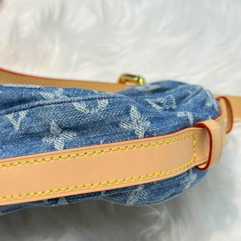 Lv Denim REMIX 系列 丹寧牛仔子母碗豆包 中號 配件盒子塵袋購證-4