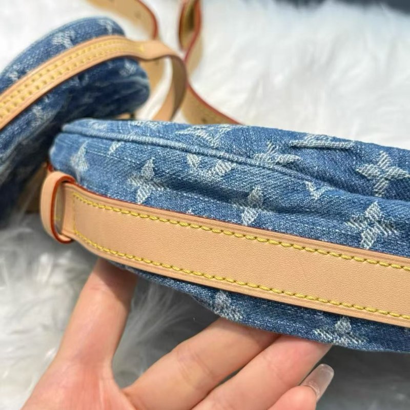 Lv Denim REMIX 系列 丹寧牛仔子母碗豆包 中號 配件盒子塵袋購證-5