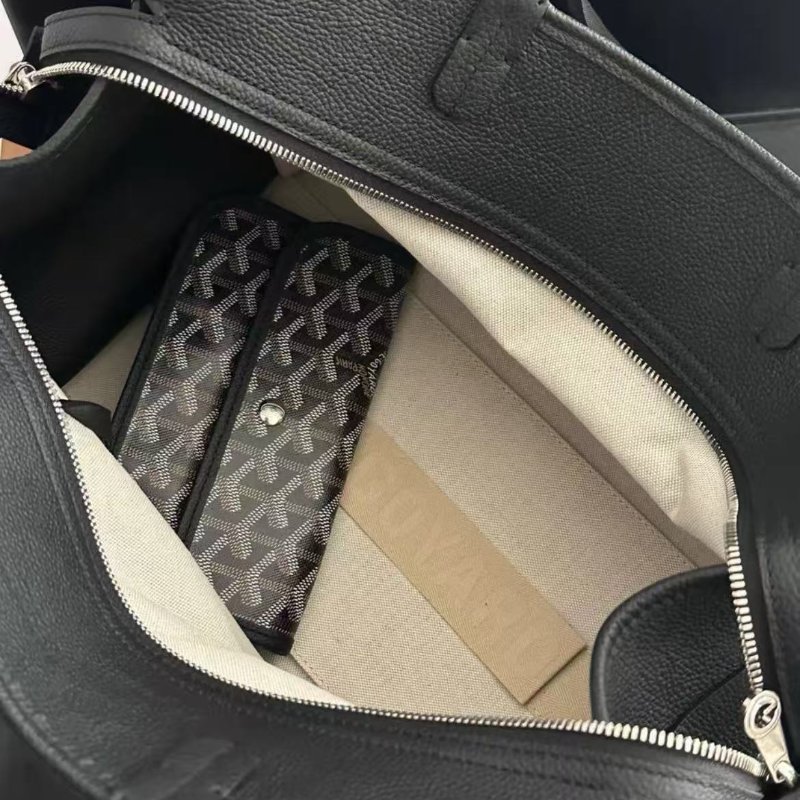 goyard 黑色老花hardy手提拉鍊tote 99新 配件子包.版墊-3