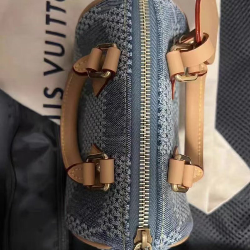Lv speedy 18 丹寧牛仔棋盤格 3D系列 男女同款 全新 配件齊全-4