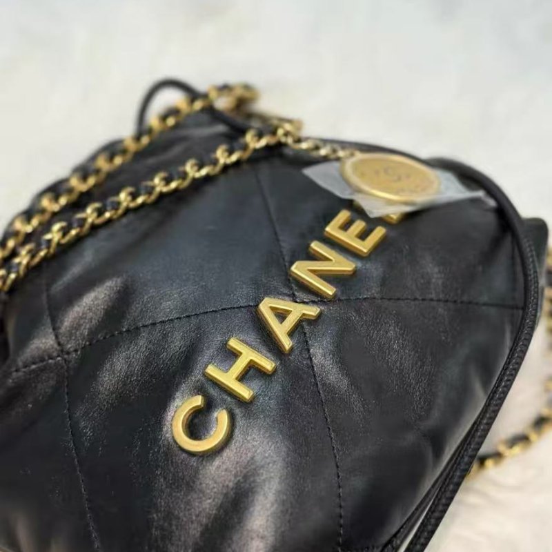 Chanel 22mini bag 黑金垃圾袋 全新可送禮配件盒子塵袋購證芯片-1