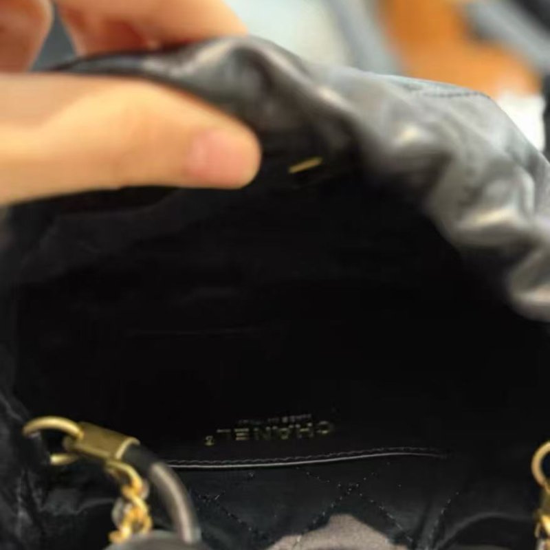 Chanel 22mini bag 黑金垃圾袋 全新可送禮配件盒子塵袋購證芯片-5