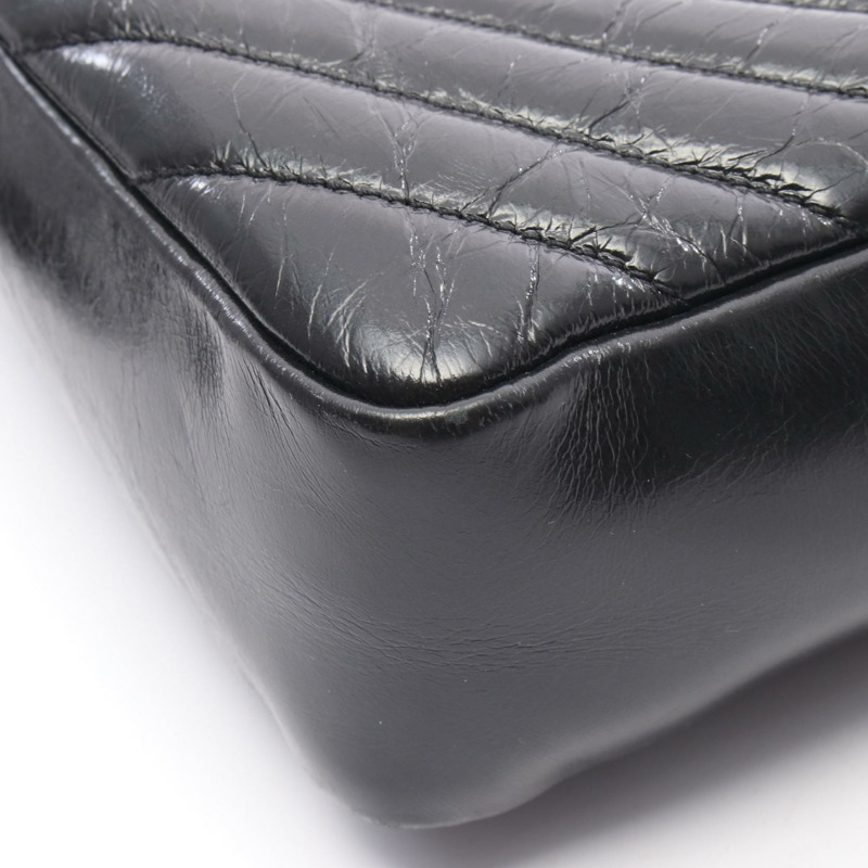 SAINT LAURENT PARIS LOU 相機包 Lou 相機包 單肩包 皮革 黑色 二手 女款-4