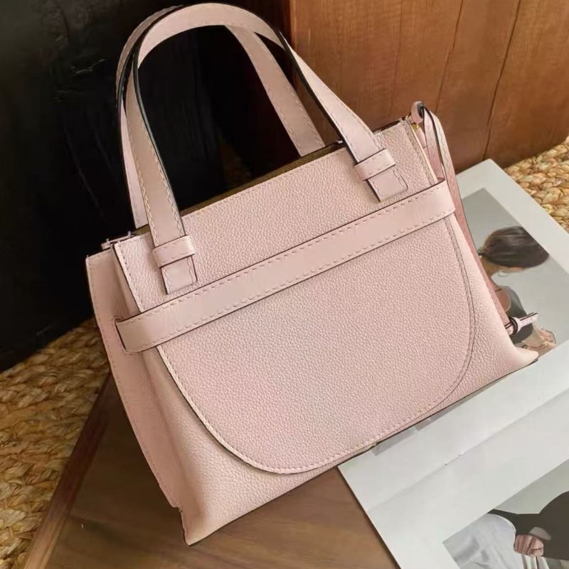 loewe 櫻花粉金扣gate top handle小號 迷你斜背手提包 18*25.2*10cm，配件塵袋-5