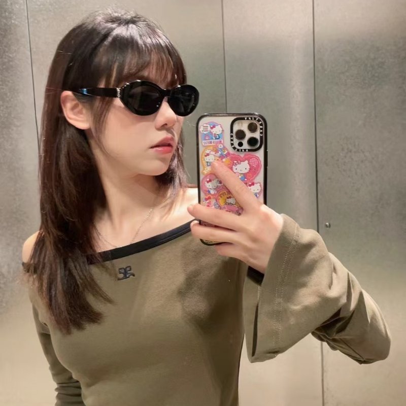 YSL💕 M136 圓框太陽眼鏡 全新全配-1