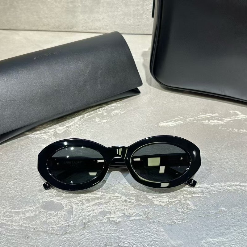 YSL💕 M136 圓框太陽眼鏡 全新全配-3