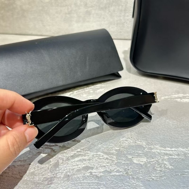 YSL💕 M136 圓框太陽眼鏡 全新全配-4