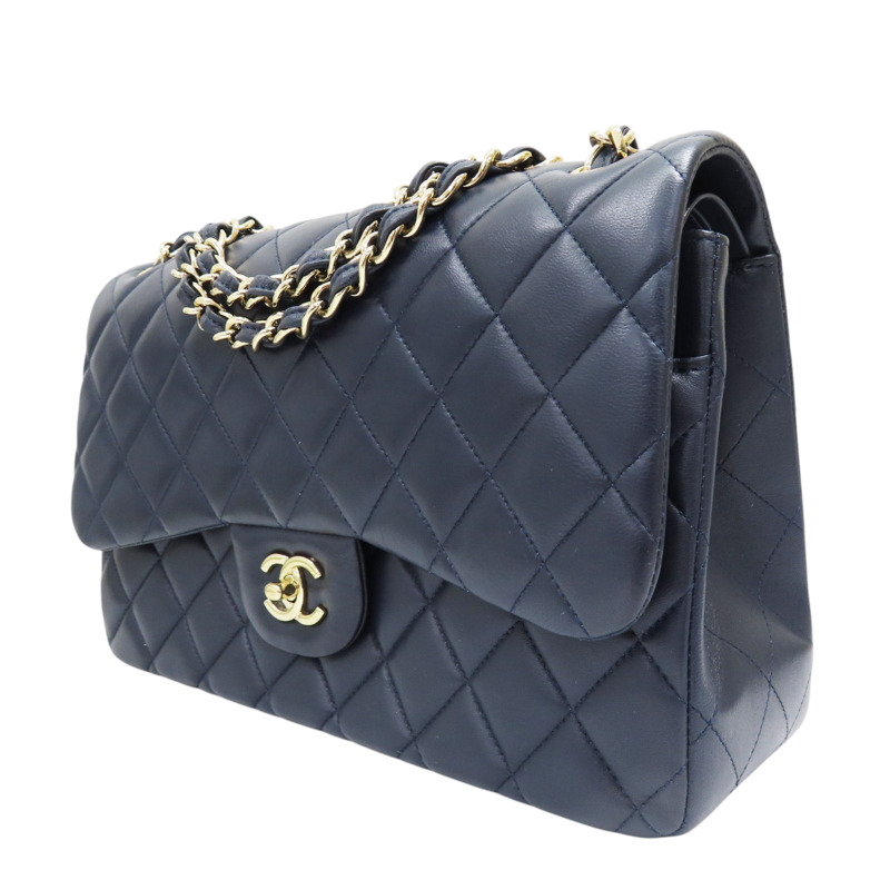 藍色 羊皮 Jambo 鍊帶 肩背包 金扣 (no card) A58600-2