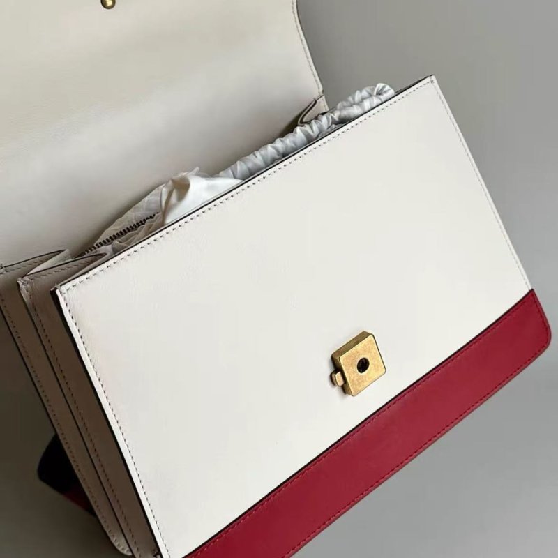 gucci 紅白藍拚色竹節手柄中號風琴包 27*18*13cm。配件塵袋-2