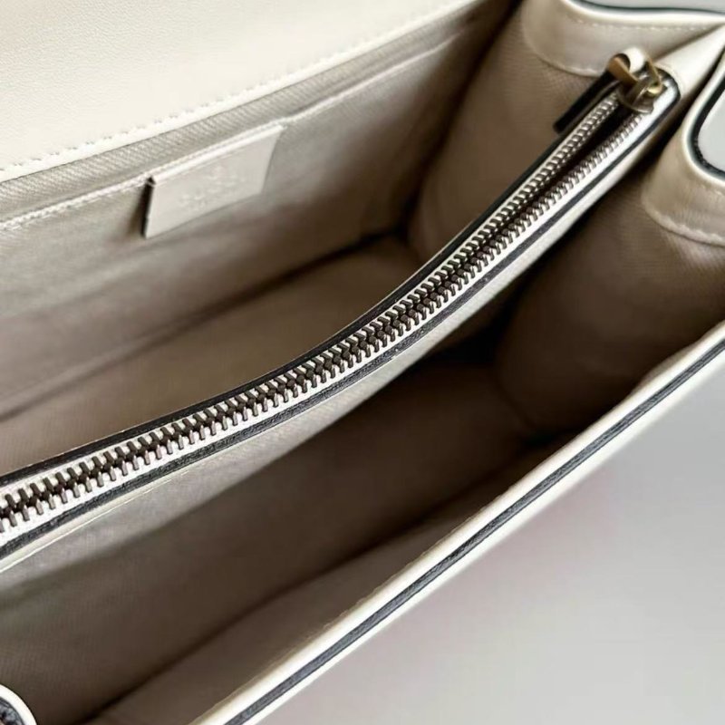 gucci 紅白藍拚色竹節手柄中號風琴包 27*18*13cm。配件塵袋-3