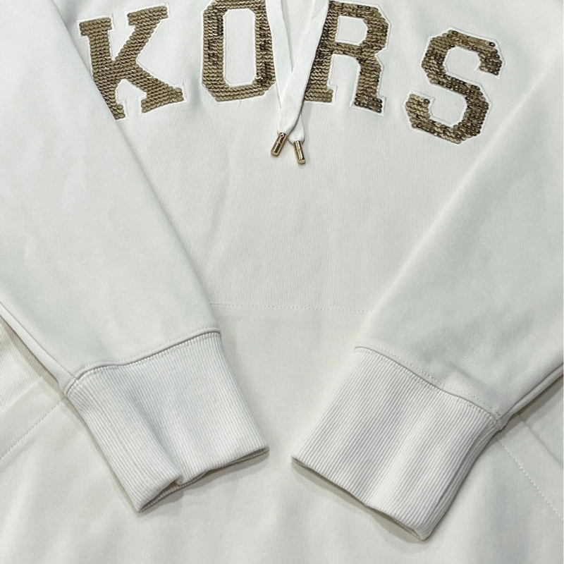 美國Michael Kors連帽抽繩亮片字母洋裝-6