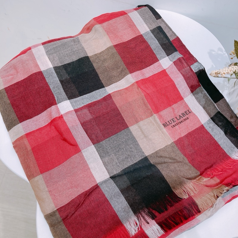 TW4421 BURBERRY 博柏利經典格仔紋純絲質頸巾BLUE LABEL SCARF-1