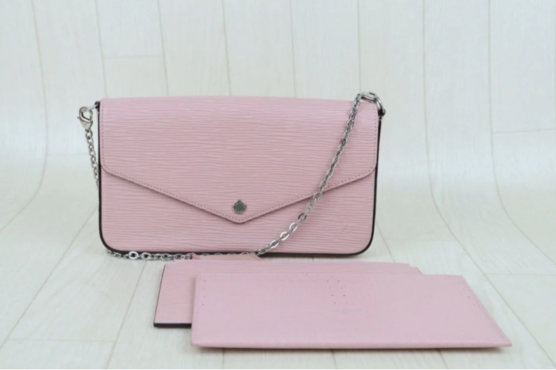 「JL精品代購」95新 LV 粉色水波紋 三合一-2