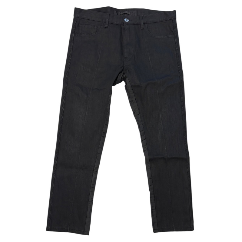 PRADA 刺繡LOGO 丹寧褲 牛仔褲 棉 黑色-1