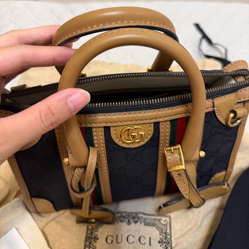 Gucci復古波士頓包(可手提可肩背)-1
