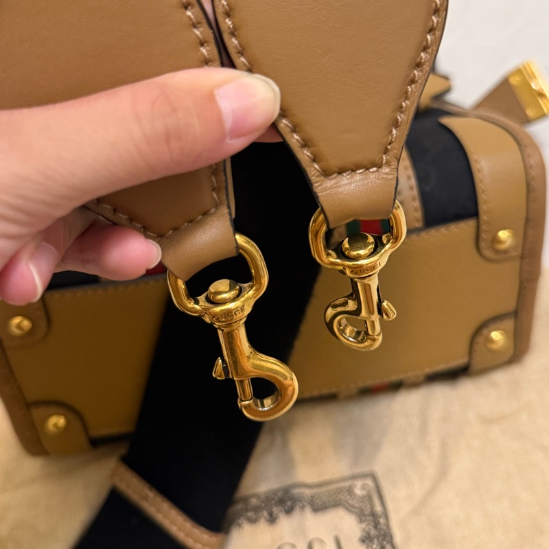 Gucci復古波士頓包(可手提可肩背)-9