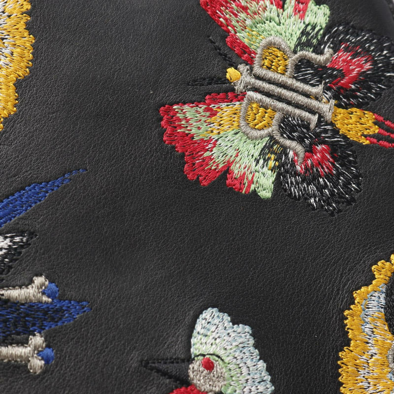Christian Dior LADY DIOR 刺繡斜背包 手提包 漆皮小牛皮 黑色-7