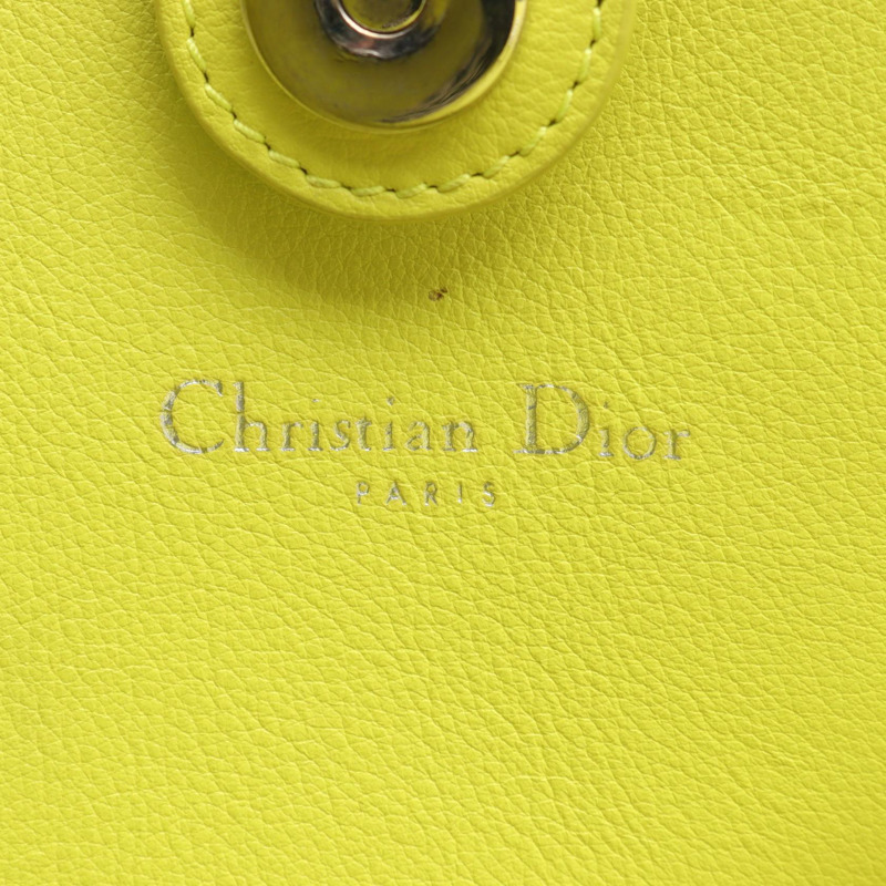 Dior Addict 手提包 M0832PVCV 皮革 稀有皮革 綠色 米色 二手 女士-3