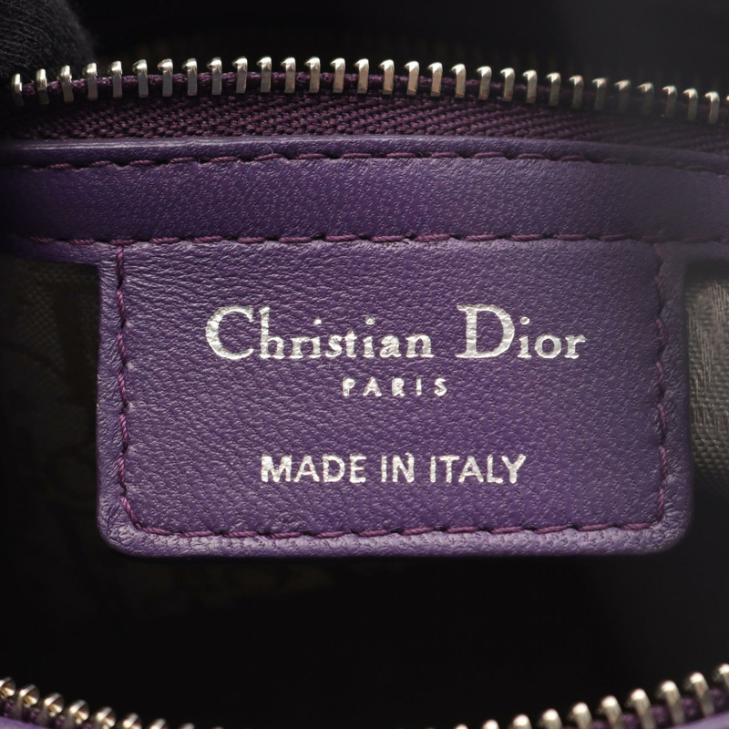 Christian Dior LADY DIOR Cannage 肩背包 CAL44551 皮革 紫色 二手-3
