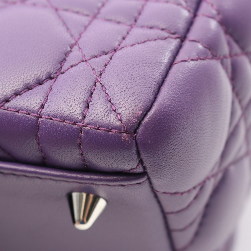 Christian Dior LADY DIOR Cannage 肩背包 CAL44551 皮革 紫色 二手-6