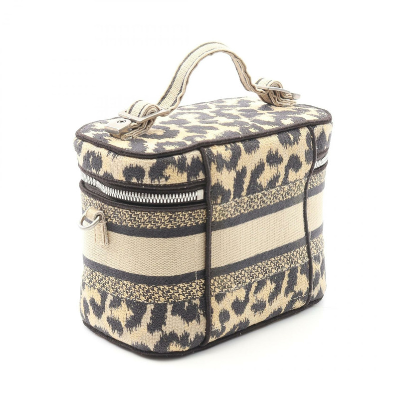 克里斯汀迪奧 DIORTRAVEL 小號化妝包 2 用單肩包 帆布 米色 二手-1