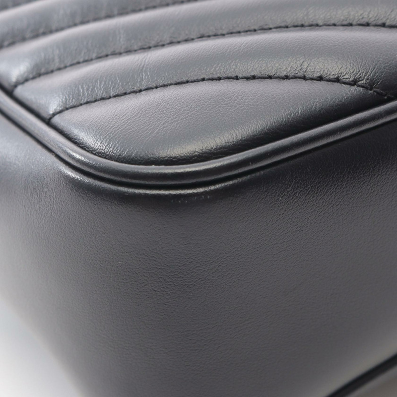 SAINT LAURENT PARIS LOU Monogram 相機包 單肩包 761554 皮革 黑色 二手 女款-7