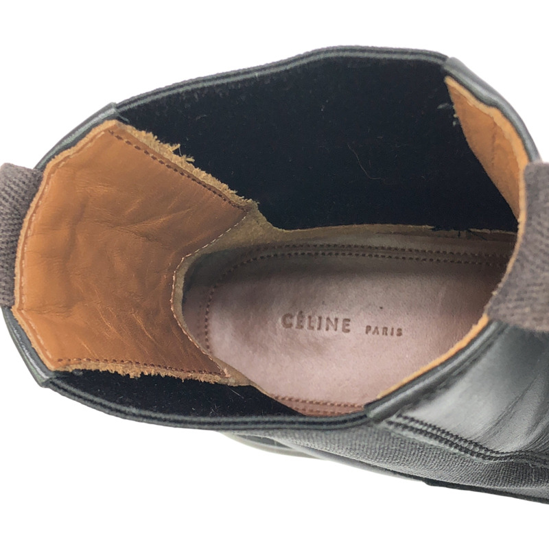 CELINE 女靴平底皮革黑色二手 #37 1/2-5