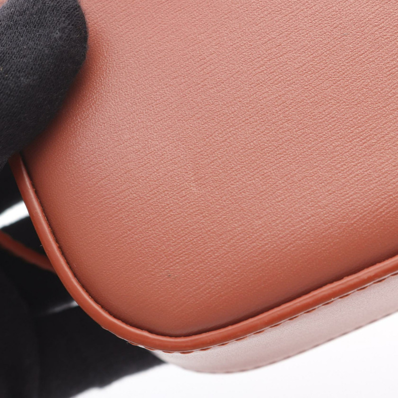 CELINE Mini-Claude Triomphe 斜背包 皮革 棕色 二手 女款 GHW-4