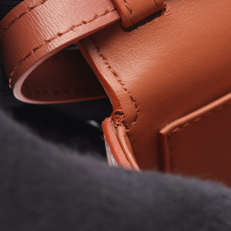 CELINE Mini-Claude Triomphe 斜背包 皮革 棕色 二手 女款 GHW-8