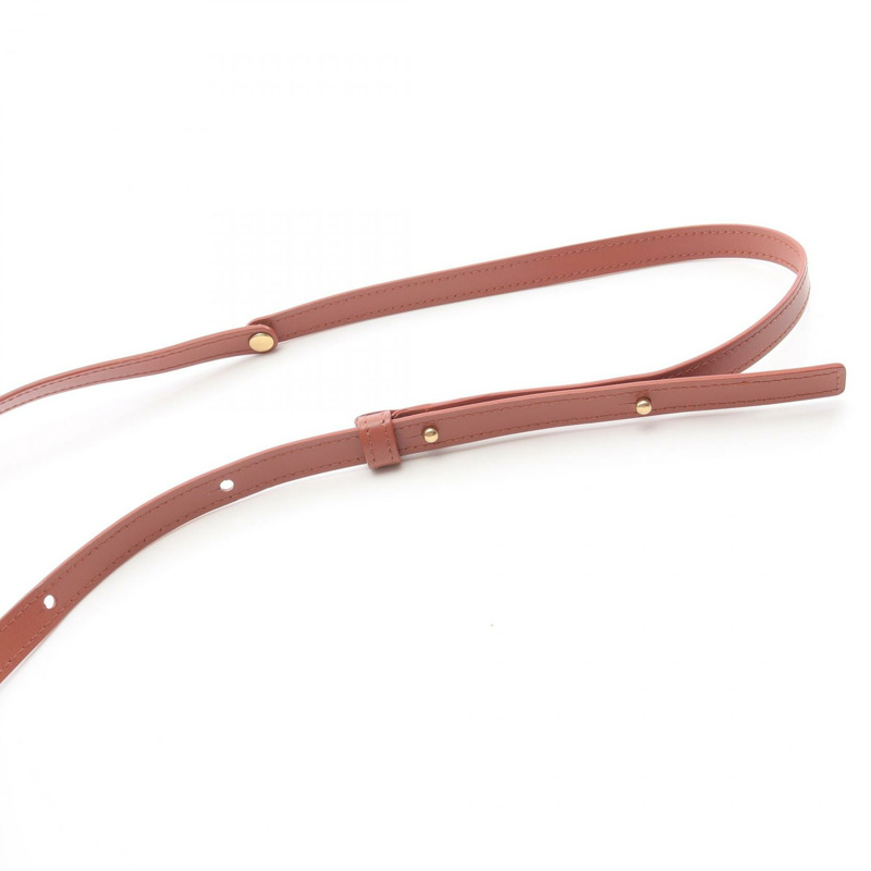 CELINE Mini-Claude Triomphe 斜背包 皮革 棕色 二手 女款 GHW-10