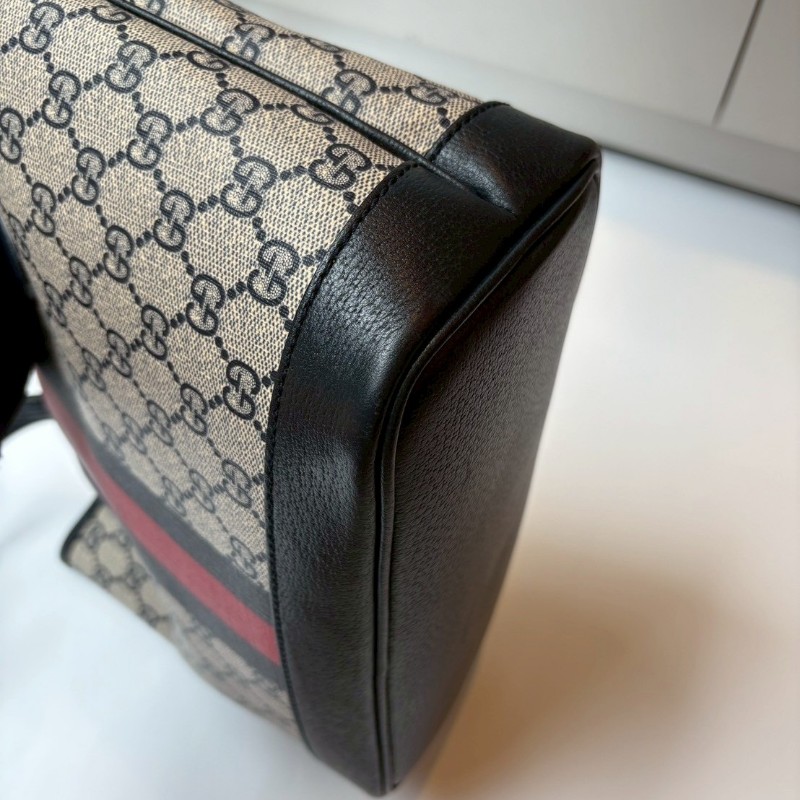 Gucci 藍紅藍PVC GG印花托特包-6