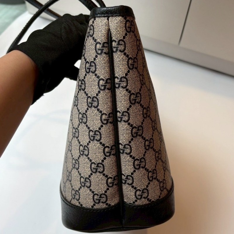 Gucci 藍紅藍PVC GG印花托特包-8