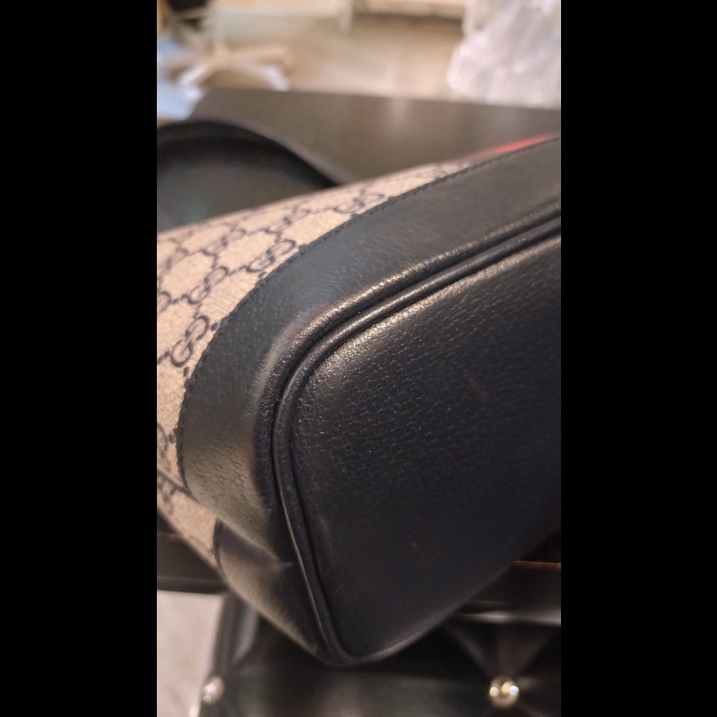 Gucci 藍紅藍PVC GG印花托特包-20