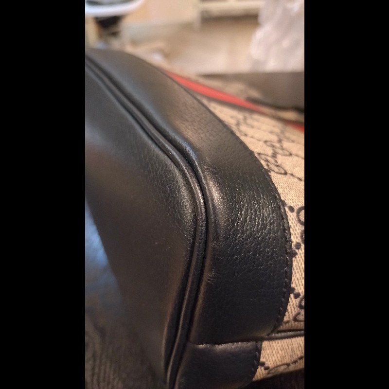 Gucci 藍紅藍PVC GG印花托特包-21