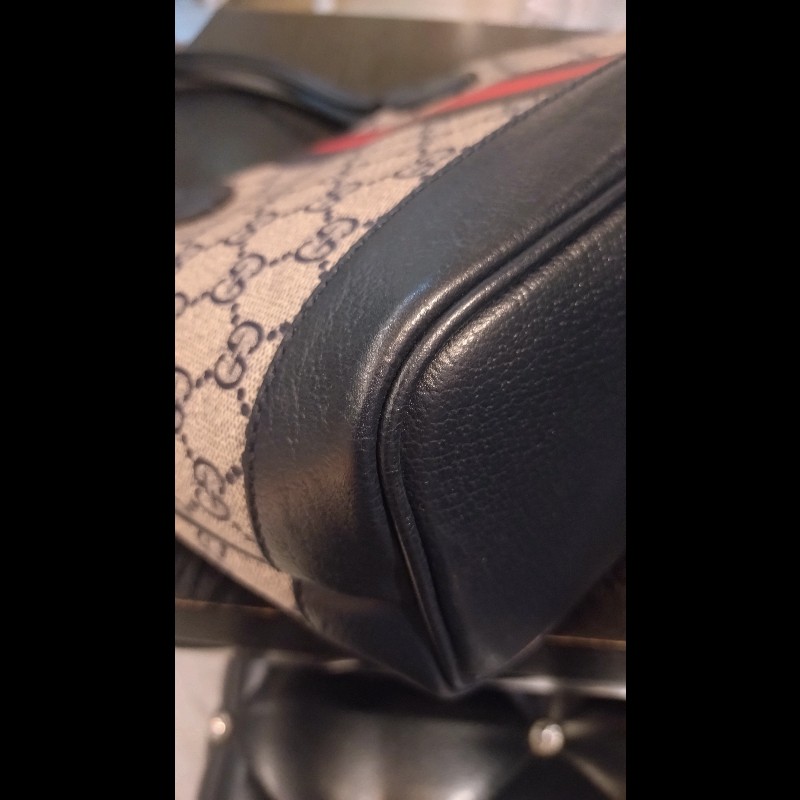 Gucci 藍紅藍PVC GG印花托特包-22