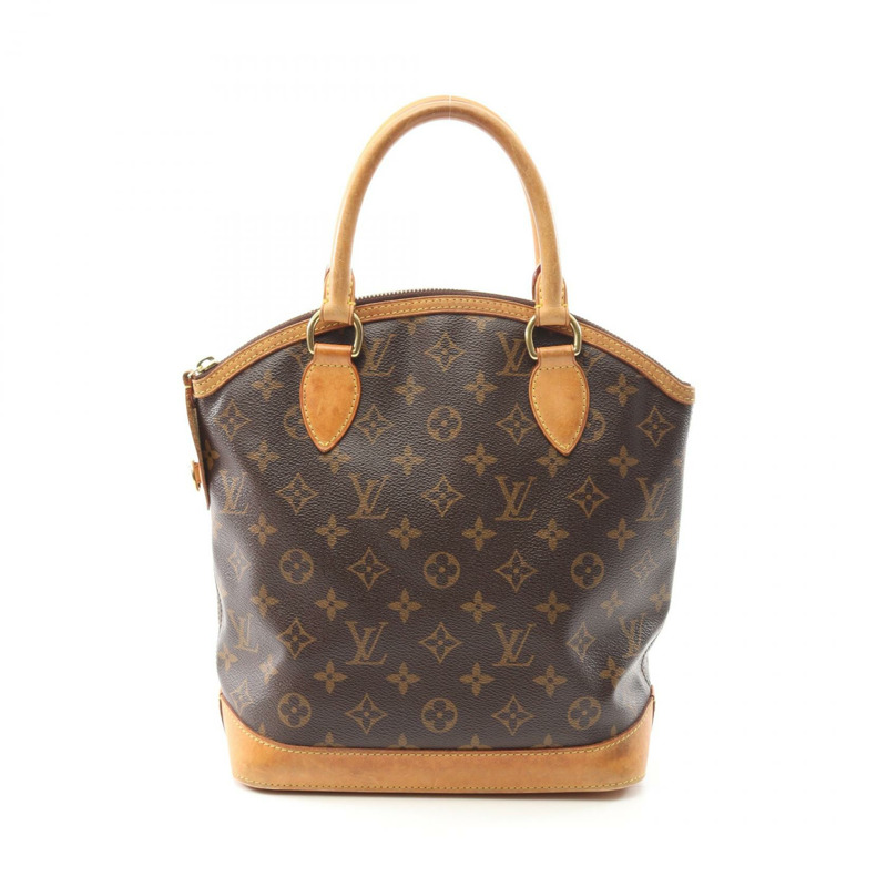 LOUIS VUITTON Lockit 手提包 M40102 Monogram 帆布皮革棕色二手女士 LV-0