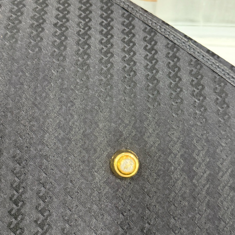 Gucci 摺疊手提行李包 旅行包 黑色 拼接皮革 暗花-21