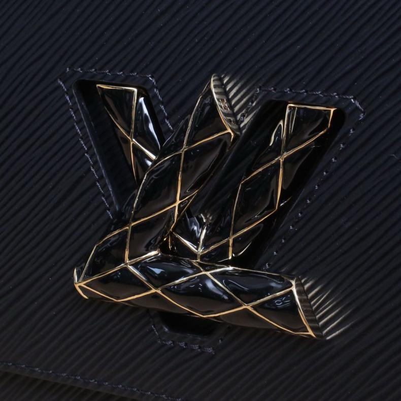 LOUIS VUITTON(路易威登) TWIST 中號 23 黑色 EPI水波紋牛皮 金扣 晶片-5
