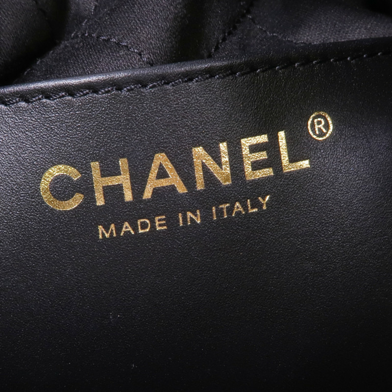 CHANEL 牛皮皮革Chanel 22 Mini金扣鏈帶手挽肩背兩用袋-10