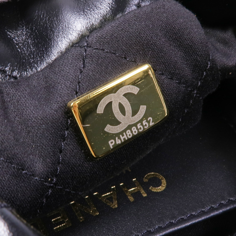 CHANEL 牛皮皮革Chanel 22 Mini金扣鏈帶手挽肩背兩用袋-11