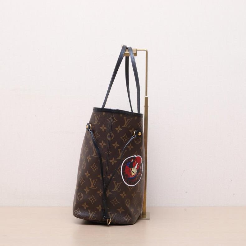 LOUIS VUITTON(路易威登)  老花 PVC 金扣 2017 NEVERFULL 中號 山本寬齋 無子袋 紅色內裏-1