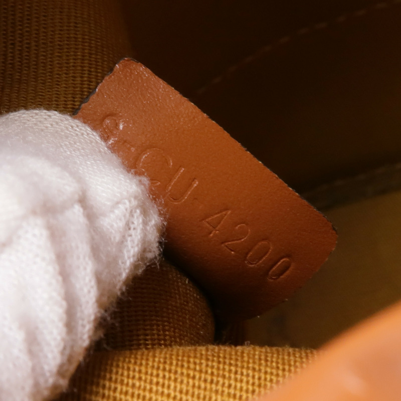 CELINE 塗層帆布/牛皮皮革Triomphe Bucket金扣肩背袋-12