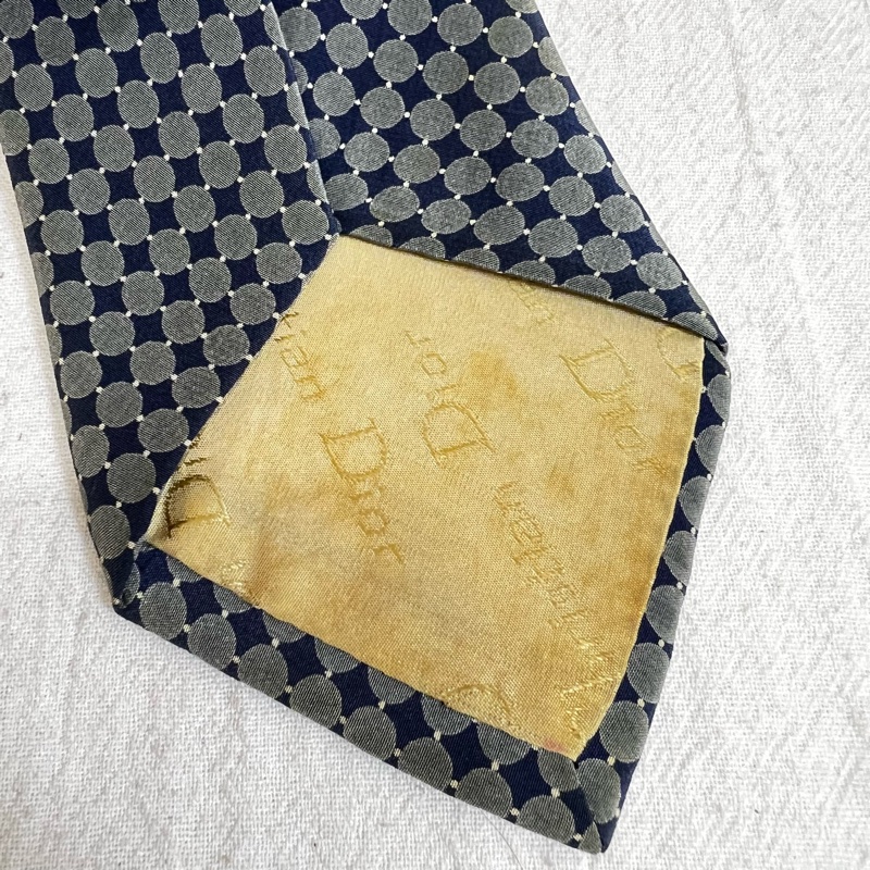 Dior 藍圓點領帶（中古）-2