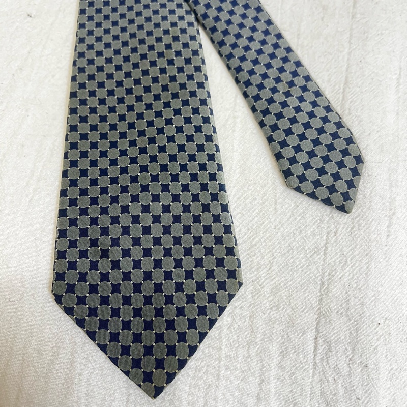 Dior 藍圓點領帶（中古）-3