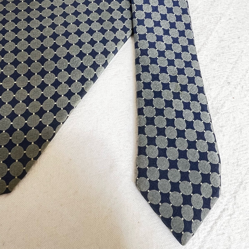 Dior 藍圓點領帶（中古）-6