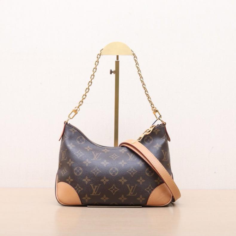 LOUIS VUITTON(路易威登) BOULOGNE 牛角包 可拆卸肩帶 老花 PVC 晶片-0