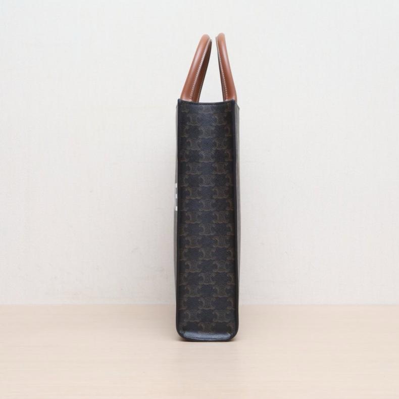 CELINE(思琳) Cabas 豎款手袋 小號 凱旋門印花 褐色 人造革-1