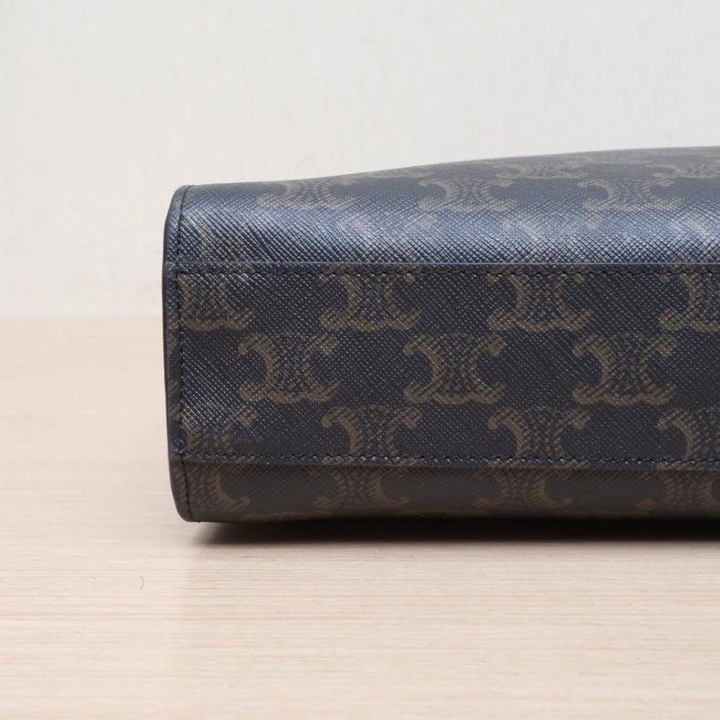 CELINE(思琳) Cabas 豎款手袋 小號 凱旋門印花 褐色 人造革-3