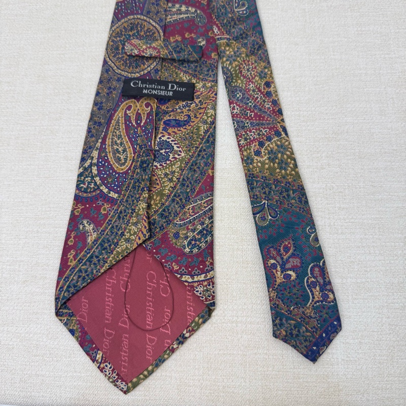 Dior 花色圖騰 領帶 領結 絲綢（中古）-2